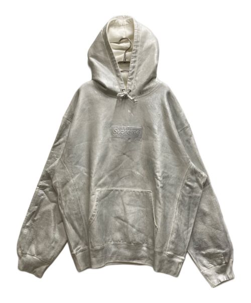 SUPREME（シュプリーム）SUPREME (シュプリーム) MM6 Maison Margiela (エムエムシックス メゾンマルジェラ) Foil Box Logo Hooded Sweatshirt ホワイト サイズ:XLの古着・服飾アイテム