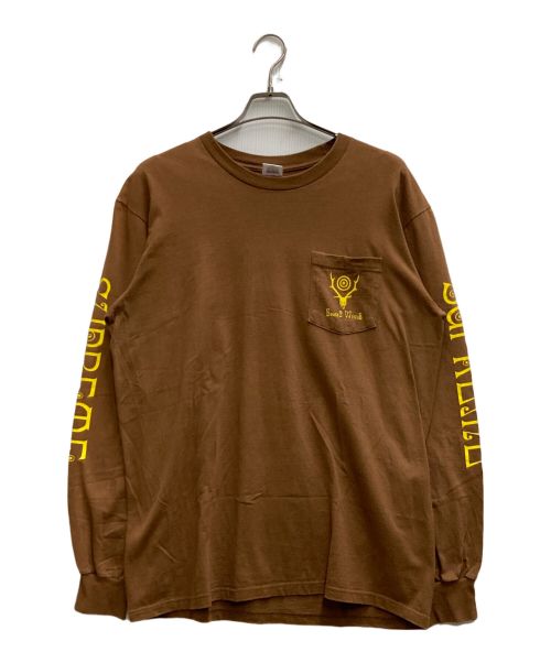 SUPREME（シュプリーム）SUPREME (シュプリーム) South2 West8 (サウスツー ウエストエイト) L/S Pocket Tee ブラウン サイズ:Ⅼの古着・服飾アイテム