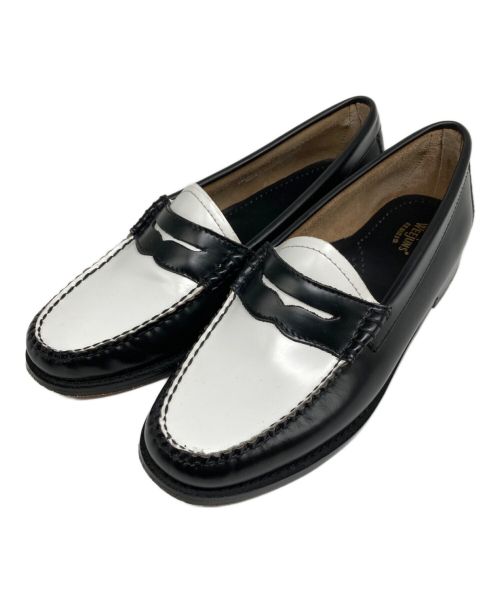 G.H.BASS&CO.（ジー・エイチ・バス・コー）G.H.BASS&CO. (ジー・エイチ・バス・コー) WEEJUNS PENNY LOAFER ホワイト×ブラック サイズ:4 1/2の古着・服飾アイテム