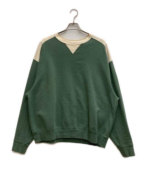 C.E（シーイー キャブエンプト）C.E (シーイー キャブエンプト) PANEL SHOULDER CREW NECK グリーン サイズ:Ⅼの古着・服飾アイテム