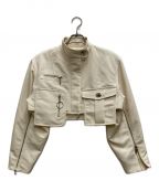 PRANK PROJECTプランクプロジェクト）の古着「Short-length Biker Blouson」｜アイボリー