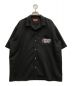 BUDSPOOL（バッズプール）の古着「CLASSIC LOGO S/S OPEN COLLAR SHIRT」｜ブラック