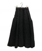 TSURU by MARIKO OIKAWAツルバイマリコオイカワ）の古着「ワッフルロングスカート」｜ブラック