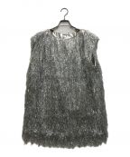 DRIES VAN NOTENドリスヴァンノッテン）の古着「Cuzco Fringed Lame Top - Silver」｜シルバー