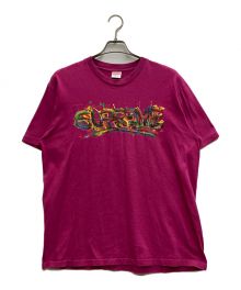 SUPREME（シュプリーム）の古着「paint logo tee」｜パープル