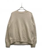 BATONERバトナ―）の古着「OPEN-END YARN CREW NECK KNIT」｜アイボリー