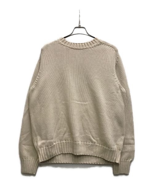 BATONER（バトナ―）BATONER (バトナ―) OPEN-END YARN CREW NECK KNIT アイボリー サイズ:3の古着・服飾アイテム