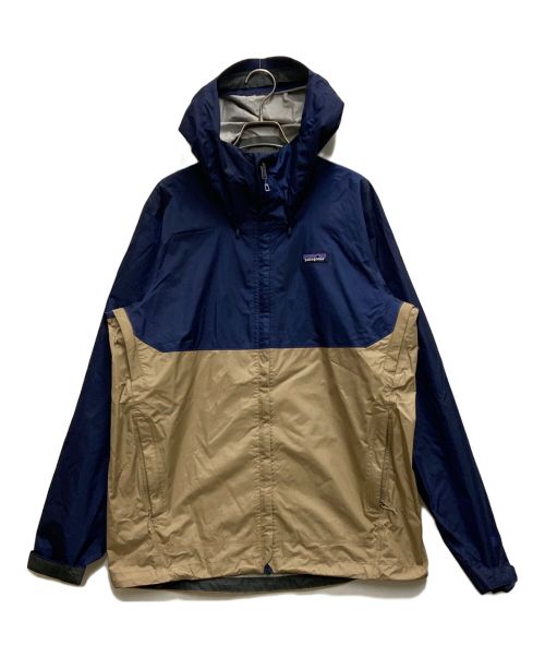 Patagonia（パタゴニア）Patagonia (パタゴニア) トレントシェルジャケット ベージュ×ネイビー サイズ:Ⅿの古着・服飾アイテム