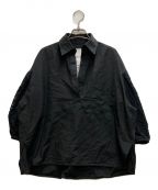 ticcaティッカ）の古着「コットンレースパフスリーブシャツ」｜ブラック