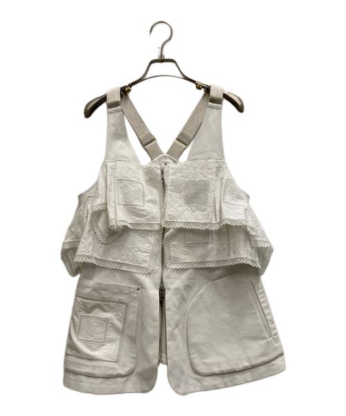 IRENE（アイレネ）IRENE (アイレネ) Nappe Fisherman Vest ホワイト サイズ:36の古着・服飾アイテム