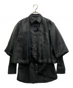 sacaiサカイ）の古着「Organza and Poplin Shirt」｜ブラック