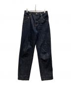 NEON SIGNネオンサイン）の古着「Straight Denim Slacks Rigid」｜インディゴ