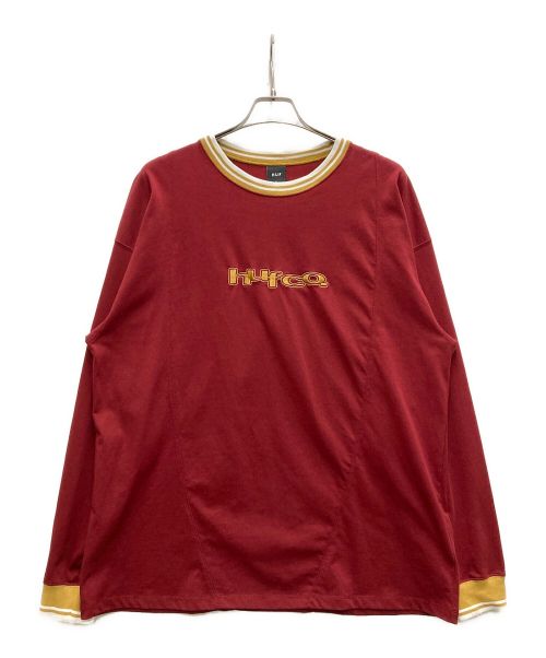 HUF（ハフ）HUF (ハフ) HUF CO LS CREW ワインレッド サイズ:XLの古着・服飾アイテム