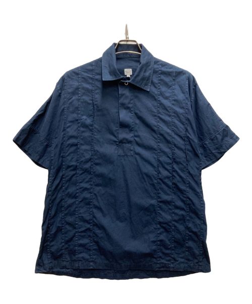 E.TAUTZ（イートーツ）E.TAUTZ (イートーツ) SAVILE ROW (サヴィル・ロウ) pull over S/S shirt ネイビー サイズ:Mの古着・服飾アイテム