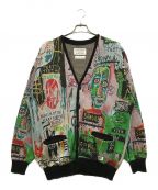 WACKO MARIAワコマリア）の古着「JEAN-MICHEL BASQUIAT / CARDIGAN」｜グリーン×ブラック