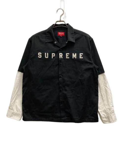 SUPREME（シュプリーム）SUPREME (シュプリーム) 2-tone WORK SHIRTS ブラック サイズ:Ⅿの古着・服飾アイテム