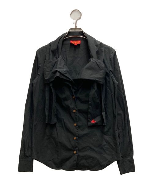 Vivienne Westwood RED LABEL（ヴィヴィアンウエストウッドレッドレーベル）Vivienne Westwood RED LABEL (ヴィヴィアンウエストウッドレッドレーベル) ボウタイデザイン長袖シャツ ブラック サイズ:1の古着・服飾アイテム