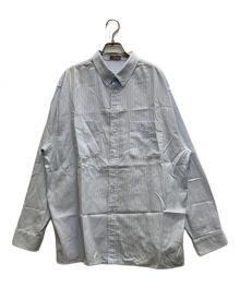 DIOR HOMME×Denim Tears（ディオール オム×デニムティアーズ）の古着「Striped Cotton Oxford shirt」｜ブルー×ホワイト