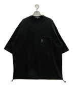 COMME des GARCONS HOMMEコムデギャルソン オム）の古着「綿度詰め天竺Tシャツ」｜ブラック