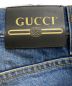 中古・古着 GUCCI (グッチ) ロゴパッチウォッシュドフレアデニムパンツ ブルー サイズ:30：40000円