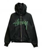 stussyステューシー）の古着「Venus full zip hoodie」｜ブラック