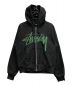 stussy（ステューシー）の古着「Venus full zip hoodie」｜ブラック