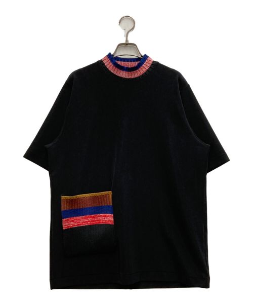 TOGA PULLA（トーガ プルラ）TOGA PULLA (トーガ プルラ) CODE PIQUE JERSEY TOP ブラック サイズ:36の古着・服飾アイテム