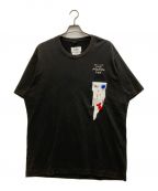 doubletダブレット）の古着「T-SHIRT WITH MELTED SNOWMAN」｜ブラック