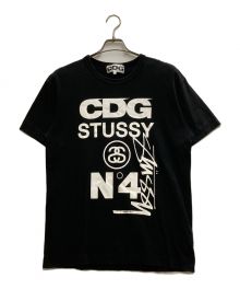 CDG×stussy（シーディージー×ステューシー）の古着「コラボTee」｜ブラック