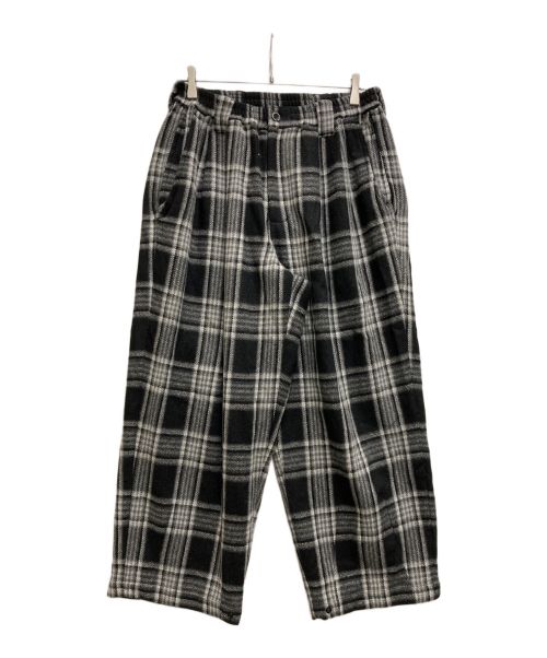 TIGHTBOOTH PRODUCTION（タイトブースプロダクション）TIGHTBOOTH PRODUCTION (タイトブースプロダクション) PLAID FLANNEL BAGGY SLACKS ブラック×ホワイト サイズ:Ⅼの古着・服飾アイテム