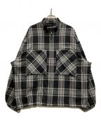 TIGHTBOOTH PRODUCTIONタイトブースプロダクション）の古着「PLAID FLANNEL SWING TOP」｜ブラック×ホワイト