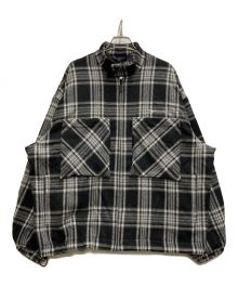 TIGHTBOOTH PRODUCTION（タイトブースプロダクション）の古着「PLAID FLANNEL SWING TOP」｜ブラック×ホワイト