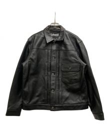 Schott（ショット）の古着「SHEEP LEATHER 1st TRACKER JACKET」｜ブラック