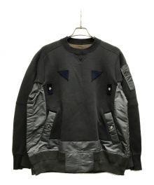 sacai×Nylon Twill（サカイ）の古着「Sponge Sweat Pullover」｜グレー