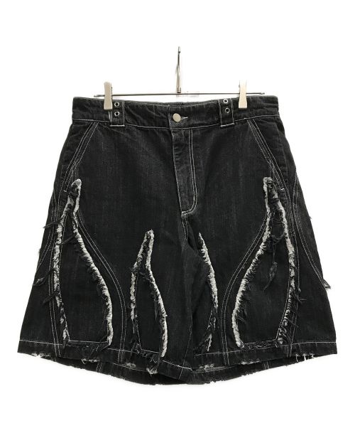 LIBERE（リベーレ）LIBERE (リベーレ) BURNING DENIM SHORTS ブラック サイズ:Mの古着・服飾アイテム