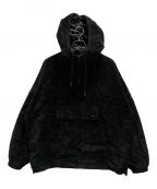 COOTIE PRODUCTIONSクーティープロダクツ）の古着「Garment Dyed Cotton Boa Anorak Hoodie」｜ブラック