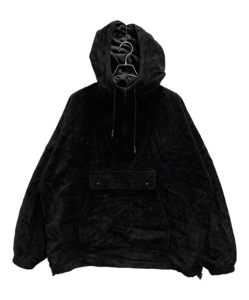 COOTIE PRODUCTIONS（クーティープロダクツ）COOTIE PRODUCTIONS (クーティープロダクツ) Garment Dyed Cotton Boa Anorak Hoodie ブラック サイズ:Ⅿの古着・服飾アイテム