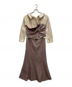 HER LIP TOハーリップトゥ）の古着「Carette Docking Shirt Dress」｜ピンクベージュ