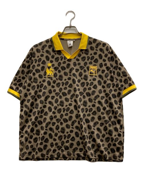 PUMA（プーマ）PUMA (プーマ) SASQUATCHfabrix. (サスクワッチファブリックス) BEAMS (ビームス) SOCCER SHIRT オリーブ×イエロー サイズ:Ⅼの古着・服飾アイテム