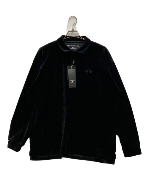 UMBRO（アンブロ）UMBRO (アンブロ) WHITE MOUNTAINEERING (ホワイトマウンテ二アニング) VELOUR POLO SHIRT ブラック サイズ:XLの古着・服飾アイテム