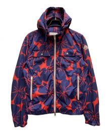 MONCLER（モンクレール）の古着「LYONナイロンジャケット」｜ネイビー×レッド