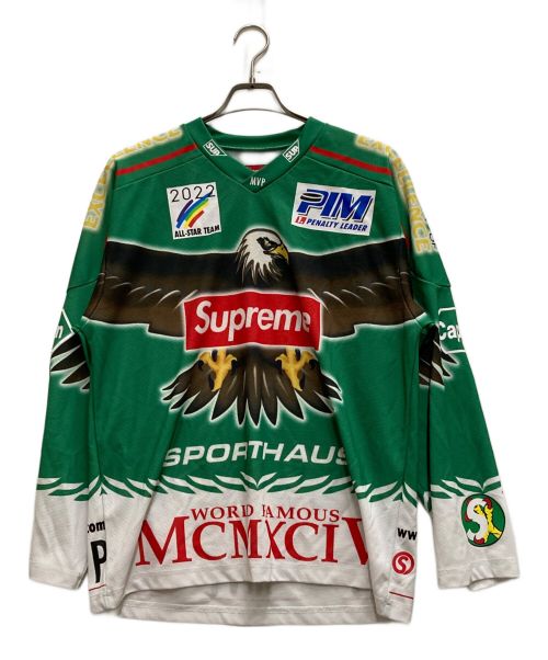 SUPREME（シュプリーム）SUPREME (シュプリーム) Eagle Hockey Jersey グリーン×ホワイト サイズ:Sの古着・服飾アイテム