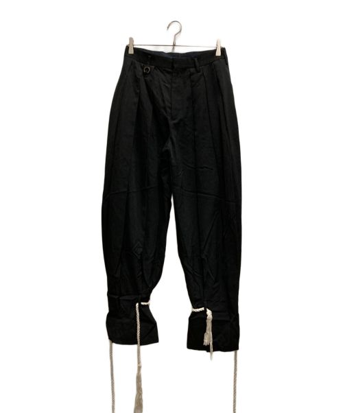 SOSHIOTSUKI（ソウシ オオツキ）SOSHIOTSUKI (ソウシ オオツキ) PAAGO WORKS (パーゴワークス) HAKAMA TROUSERS スラックスパンツ ブラック サイズ:44の古着・服飾アイテム