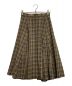 beautiful people（ビューティフルピープル）の古着「viscose tweed flare box pleats skirt」｜ベージュ