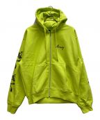 stussyステューシー）の古着「PARADISE LOST ZIP HOOD」｜イエロー