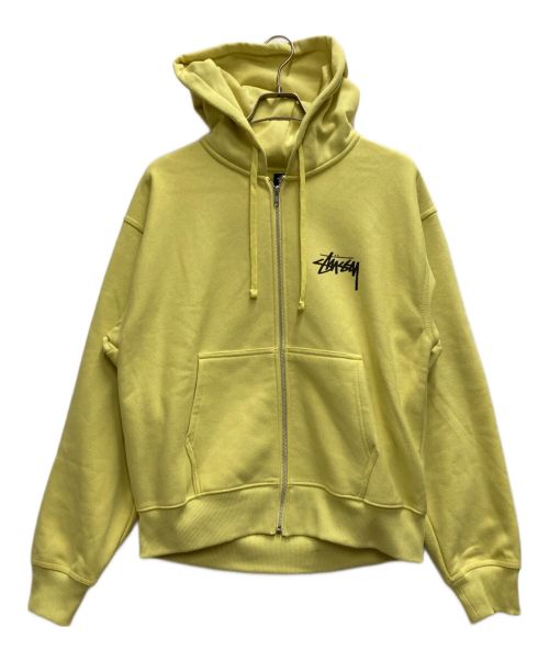 stussy（ステューシー）stussy (ステューシー) BURNING STOCK ZIP HOODIE イエロー サイズ:Mの古着・服飾アイテム