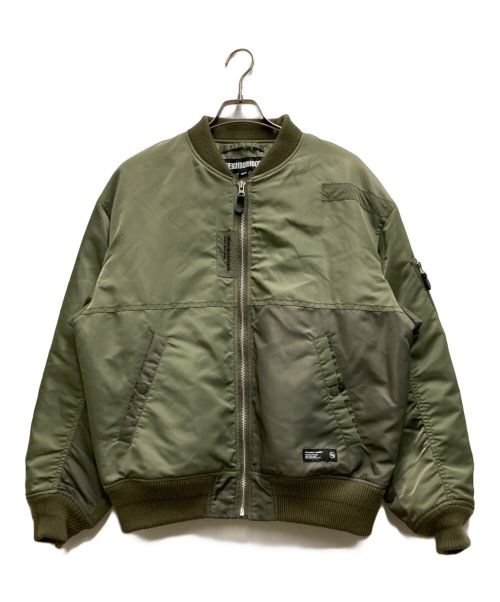 NEIGHBORHOOD（ネイバーフッド）NEIGHBORHOOD (ネイバーフッド) MA-1 FLIGHT JACKET グリーン サイズ:Ⅿの古着・服飾アイテム