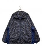 LAD MUSICIANラッドミュージシャン）の古着「LEOPARD STAND COLLAR BLOUSON」｜ブラック×ネイビー