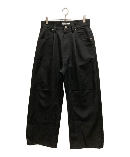 jieda（ジエダ）jieda (ジエダ) WIDE ONE TUCK STRAIGHT PANTS ブラック サイズ:2の古着・服飾アイテム