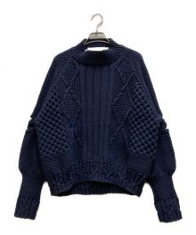 KYOU（キョウ）の古着「SOHO" Homage Hand Knitting Alan Sweater」｜ネイビー